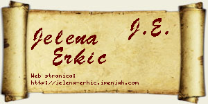 Jelena Erkić vizit kartica